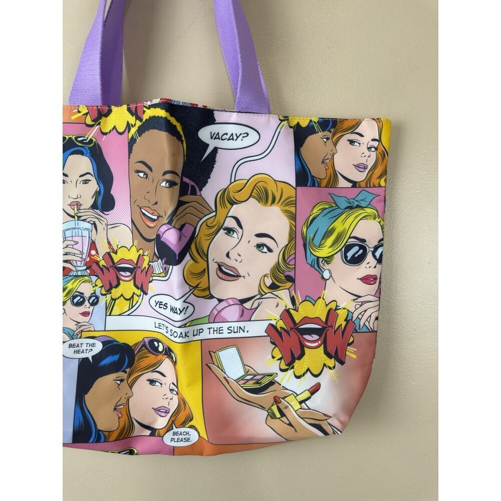 Estee Lauder "Let's Soak Up The Sun" Print Makeup Tote Bag with Strap - Picture 3 of 9